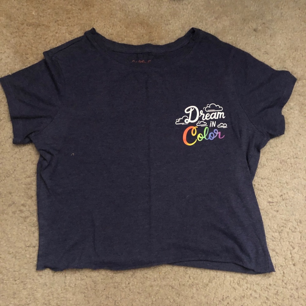 4/$20 Cat and Jack Dream in Color Self Cropped Tee